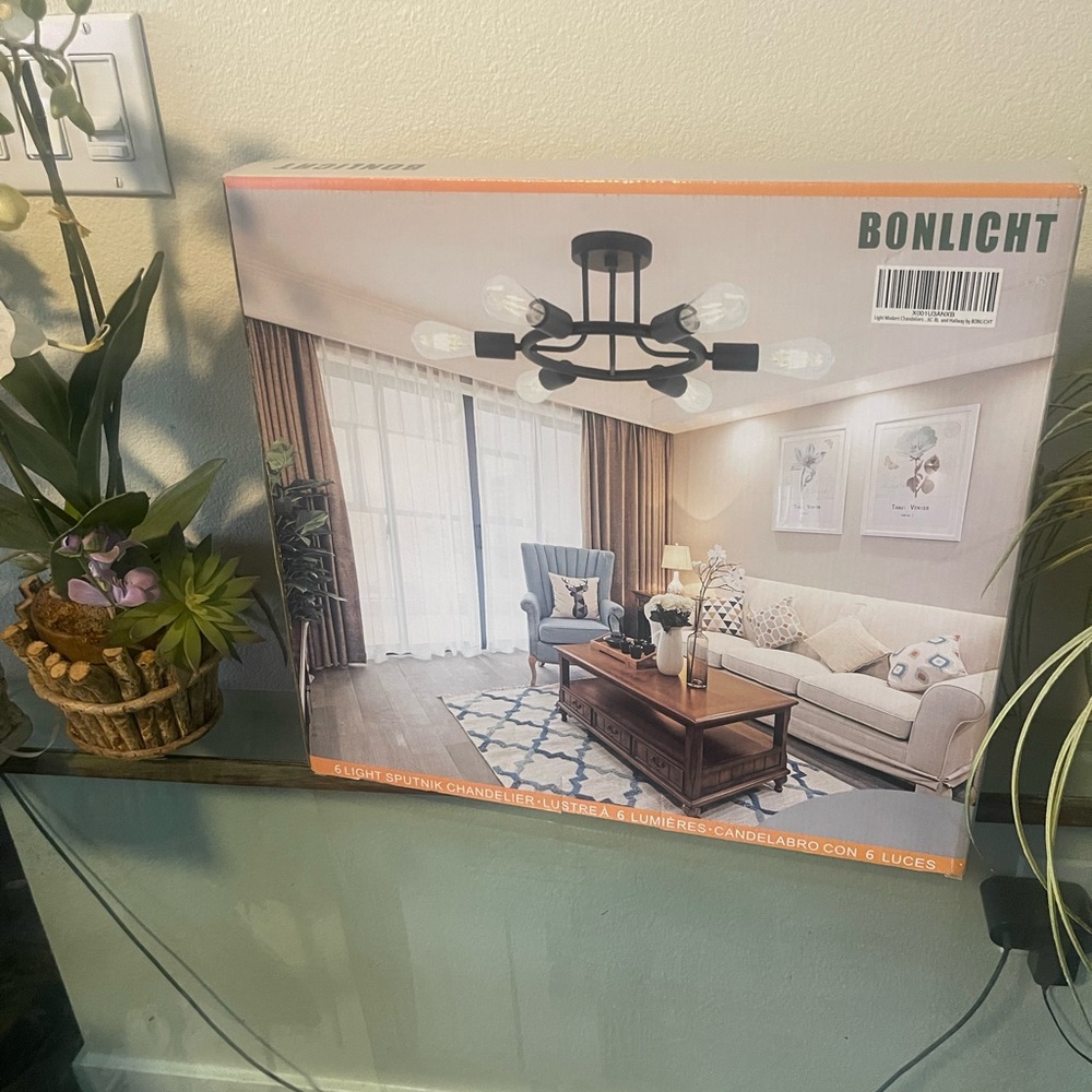 6 light Sputnik Chandelier